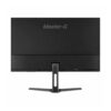 Se ve la parte trasera de un monitor Master-G negro con base central y soporte ancho, sobre fondo blanco y con diseño limpio.