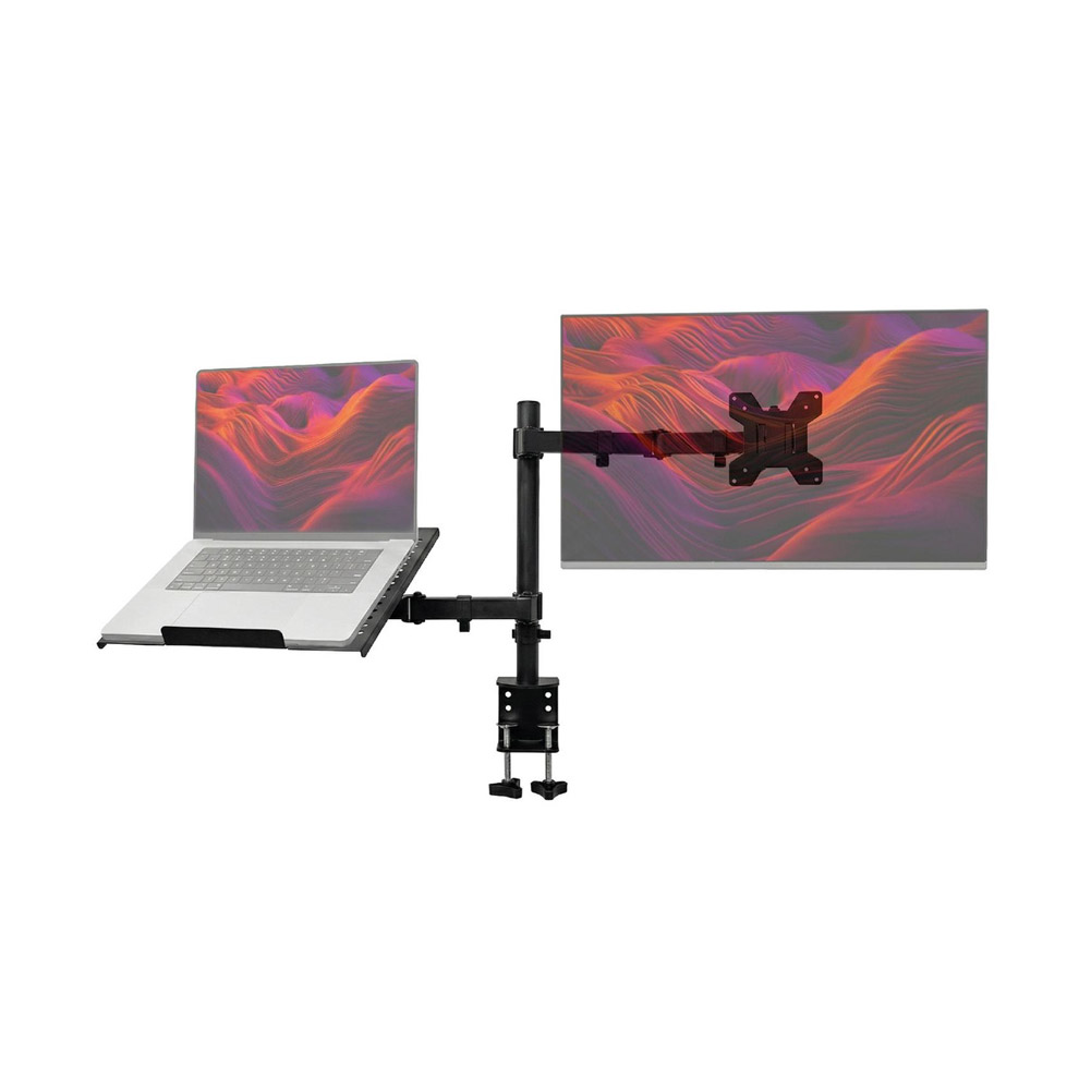 SP020-LE001 SOPORTE DOBLE BRAZO MONITOR NOTEBOOK LEVO RAYO SHOP Soporte Doble Brazo para Notebook y Monitor Levo - imagen 1