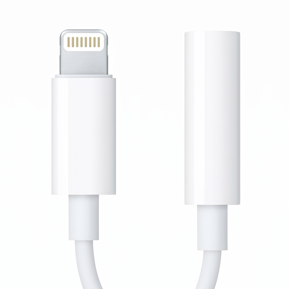 AD023-RY006 ADAPTADOR LIGHTNING A JACK 3.5 MM (2) Adaptador Lightning a Auxiliar Jack 3.5mm para Audio - Imagen 1