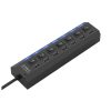 Hub 7 en 1 Adaptador Multipuertos USB a 7xUSB con Interuptor por Puerto - Imagen 2