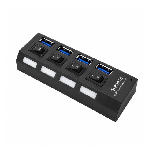 Hub 4 en 1 Adaptador Multipuertos USB 3.0 a 4xUSB 3.0 con Interuptor por Puerto - Imagen 3