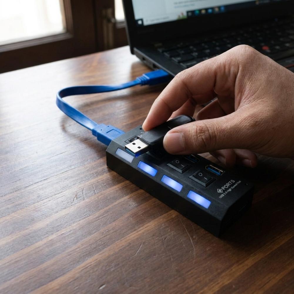 HB021-RY007 HUB USB 3.0 4 PUERTOS CON INTERRUPTOR Y LUZ LED (7)