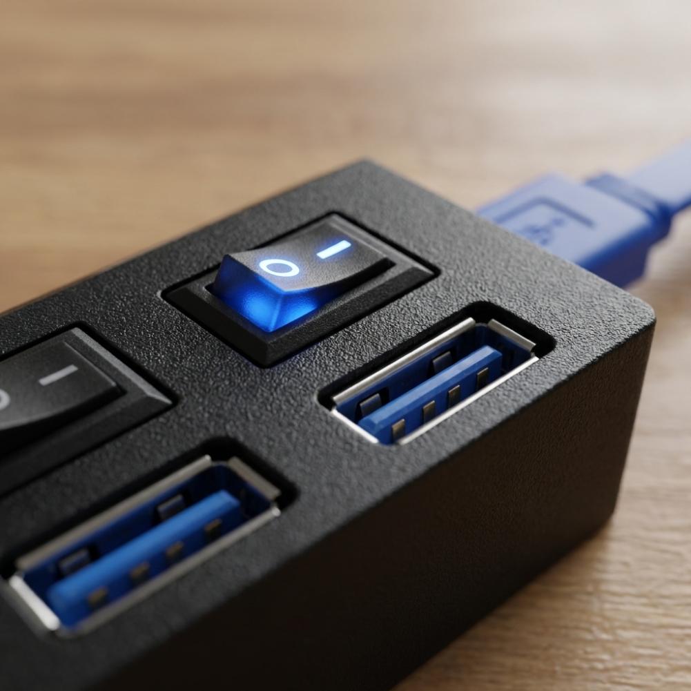 HB021-RY007 HUB USB 3.0 4 PUERTOS CON INTERRUPTOR Y LUZ LED (8)