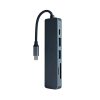 Hub 6 en 1 Adaptador Multipuertos USB-C a 2xUSB, USB-C, HDMI, TF, LECTOR SD - Imagen 2
