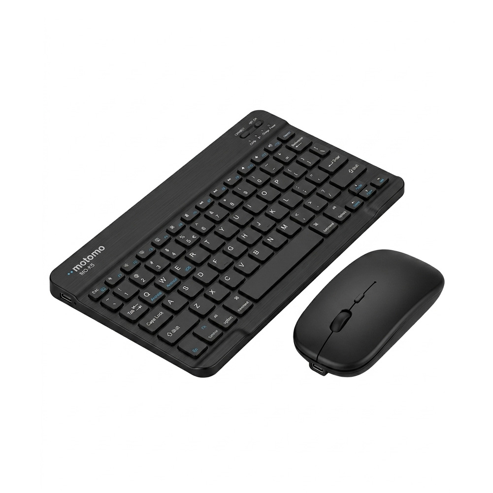 TC020-MT001 TECLADO Y MOUSE RECARGABLE RAYOSHOP CHILE (5) Teclado y Mouse Bluetooth Inalámbrico Recargable para Notebook y PC Motomo MO-05 - Imagen 1